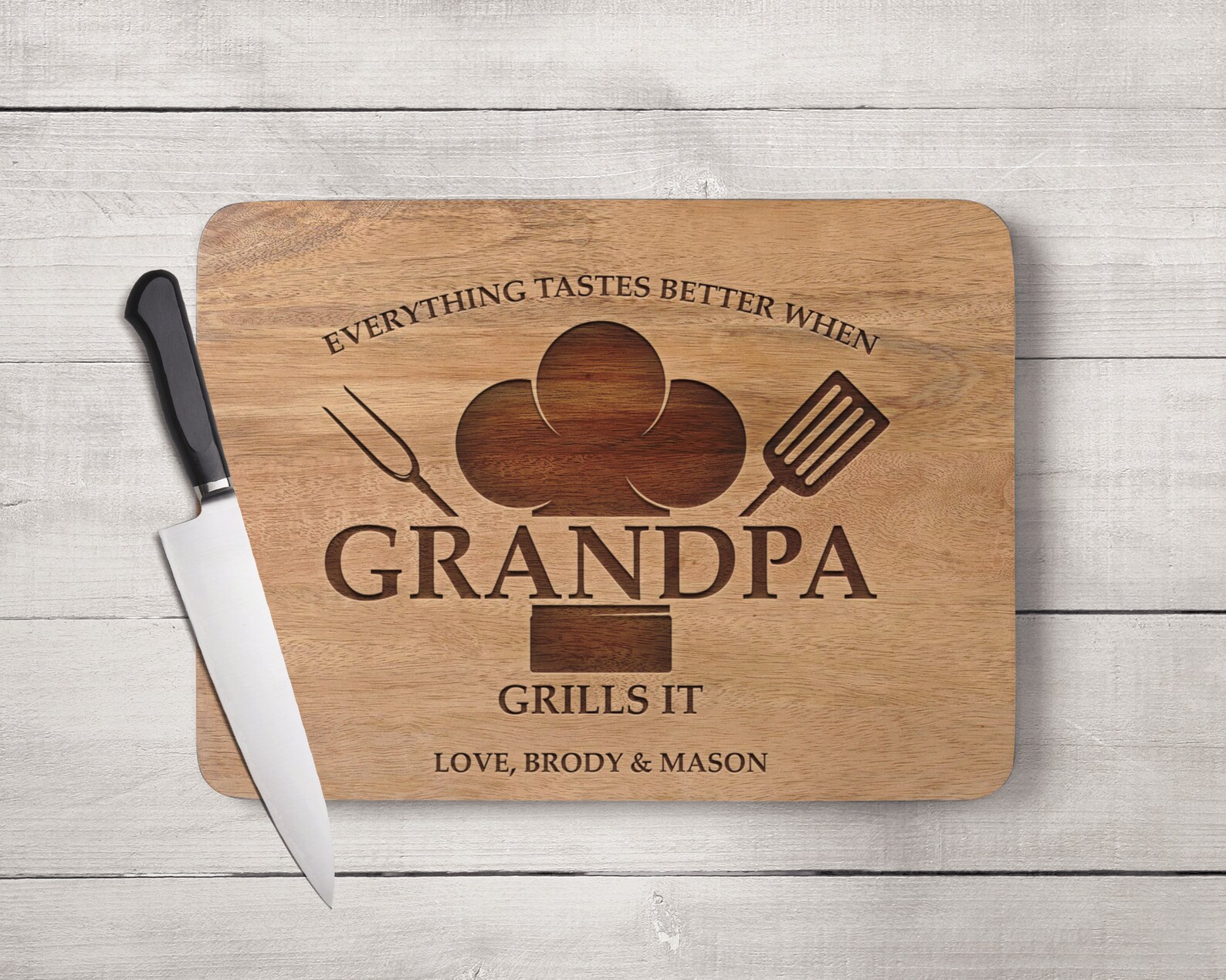 Grandpa Cutting Board Grilling Gifts
