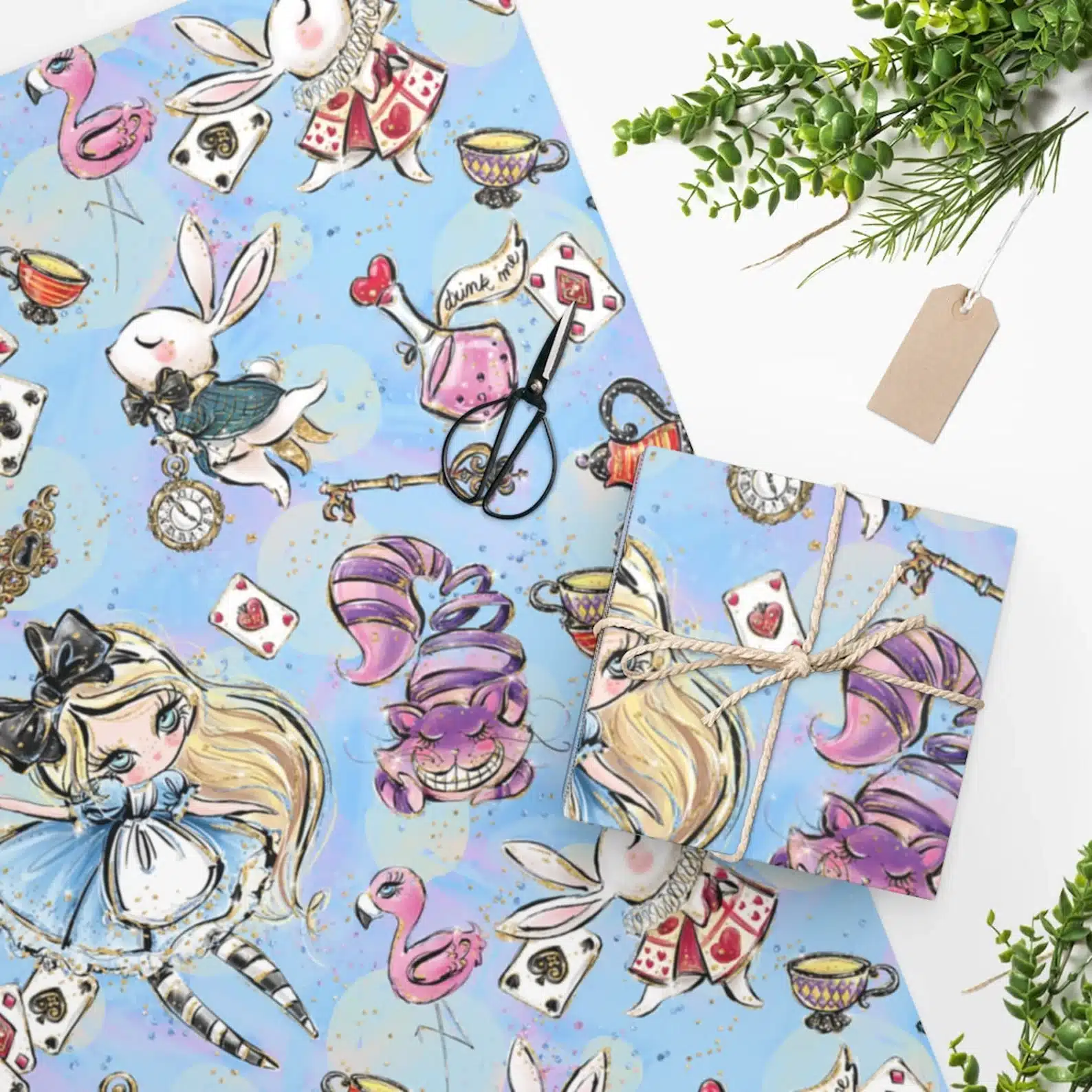 Wrapping Paper Alice Blue Gift