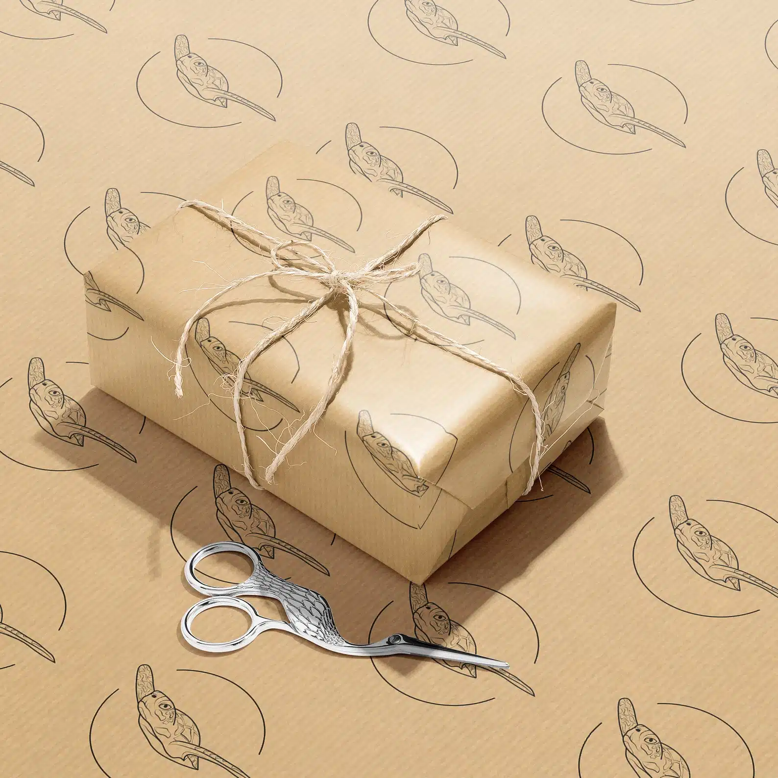 Gift Wrapping Paper Rolls Turtle Brown