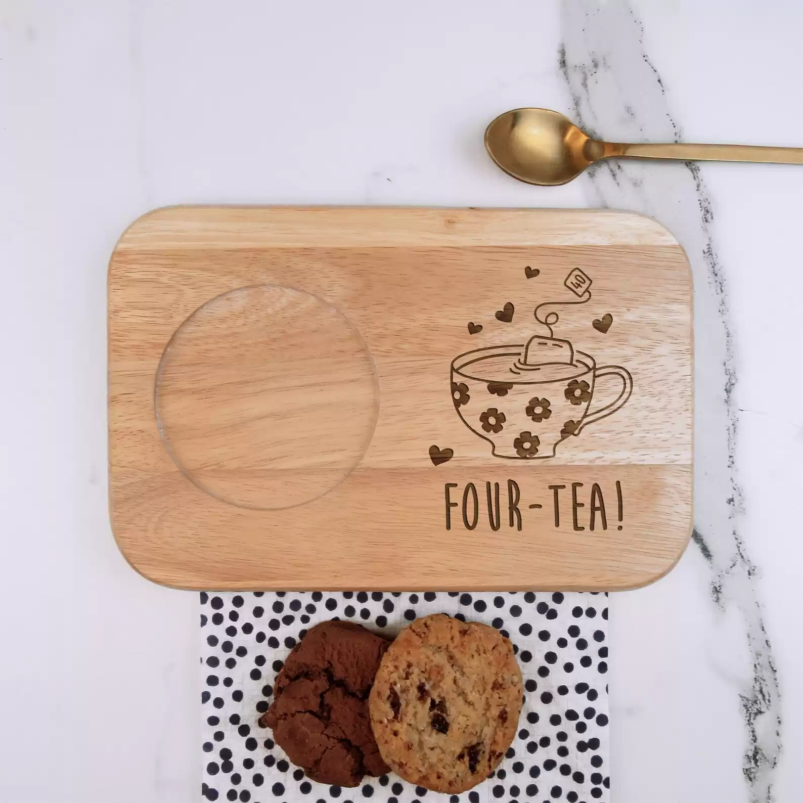 Engraved Tea & Biscuits Board