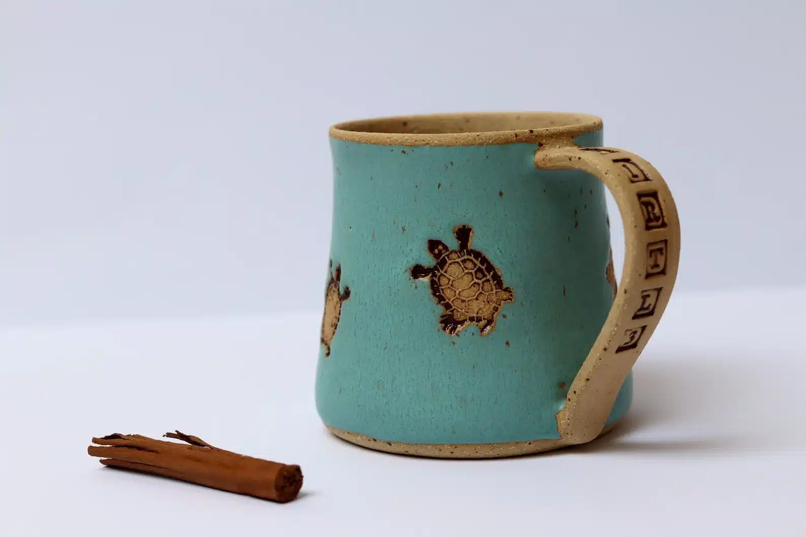 Personalized Pottery Turtle Mug Ceramic