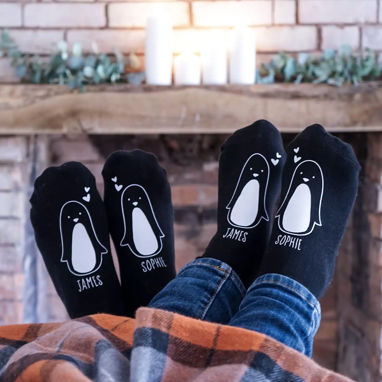 Penguin Couple Socks