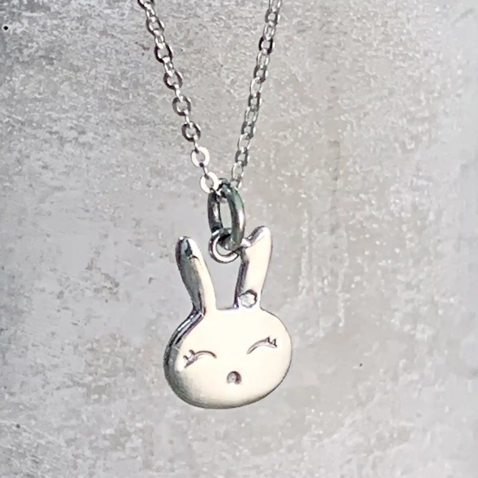 Sterling Silver Bunny Charm Necklace
