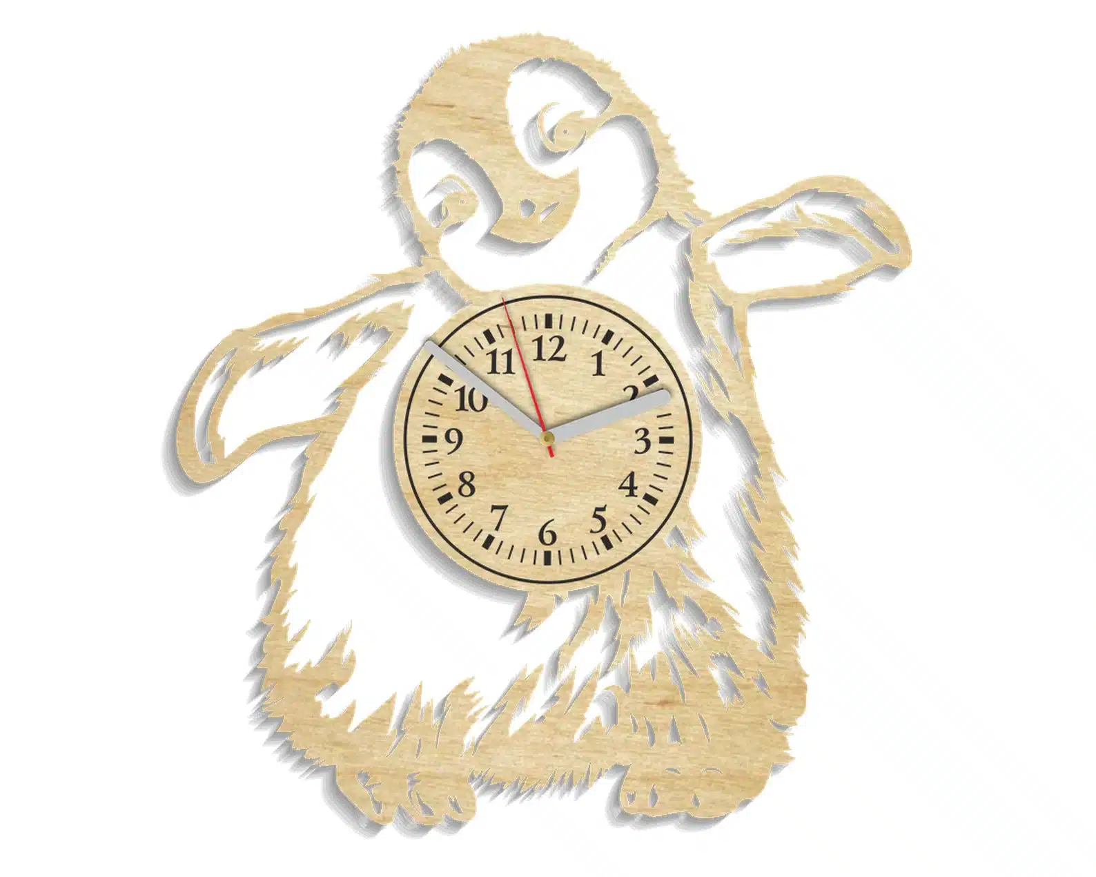 Penguin Wooden Clock