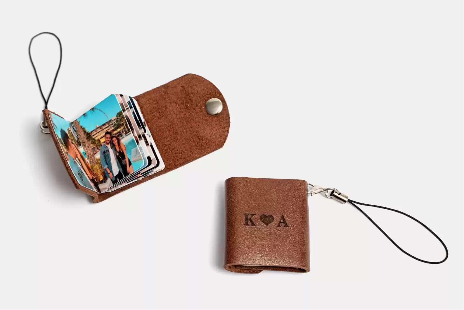 Personalized Leather Photo Keychain