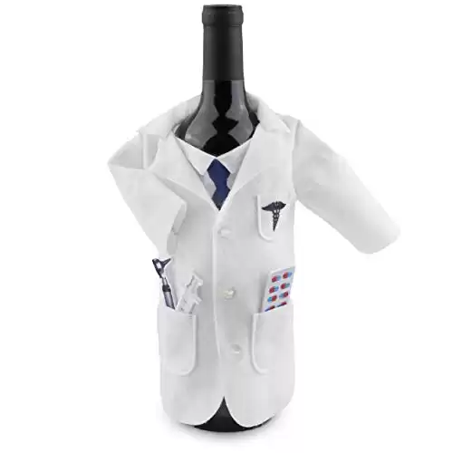 White Coat Wine Bag for Doctors