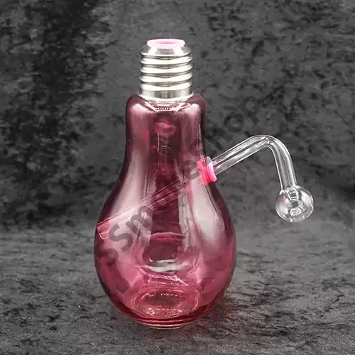 Color Glass 8 inches Bulb Oil Burner Bubbler Pipe
