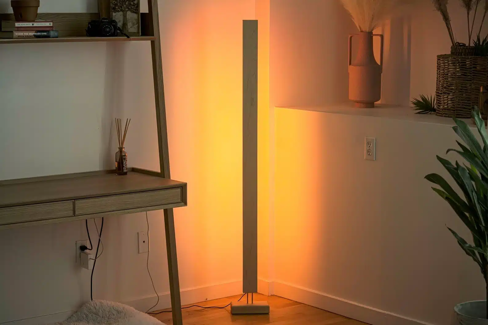 Wooden LED Color Floor Light