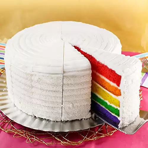 David's Cookies Layered Rainbow Cake