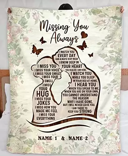 Personalized Missing You Always Blanket