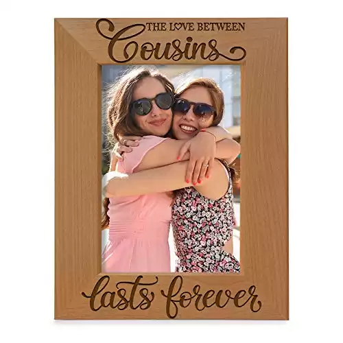 Engraved Natural Wood Picture Frame