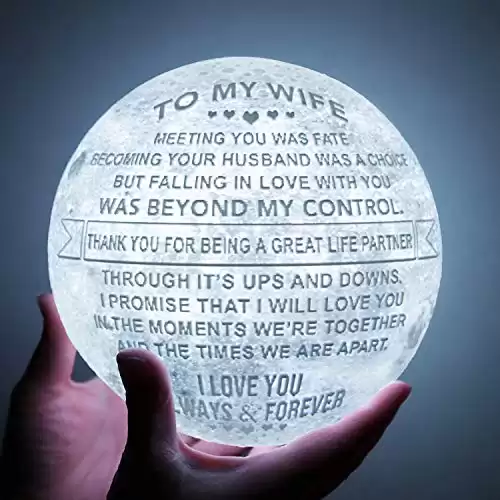 Engraved 3D Moon Lamp Gifts