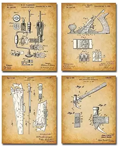 Original Woodworking Tools Patent Prints
