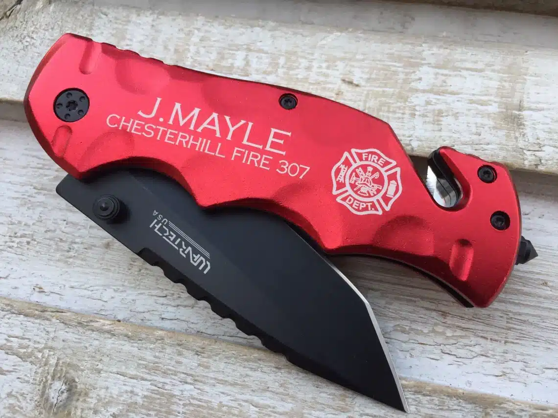 Personalized Firefighter Tactical Knife