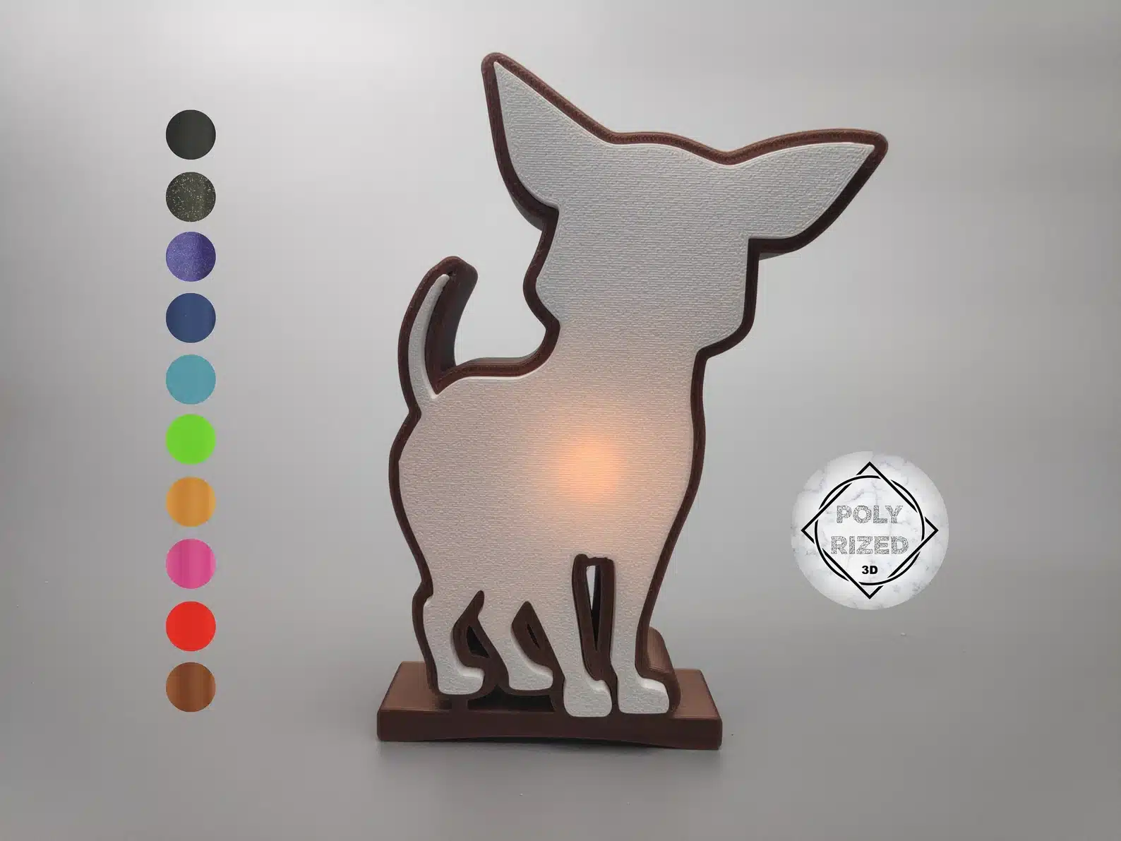Chihuahua Heartbeat Night Light Lamp
