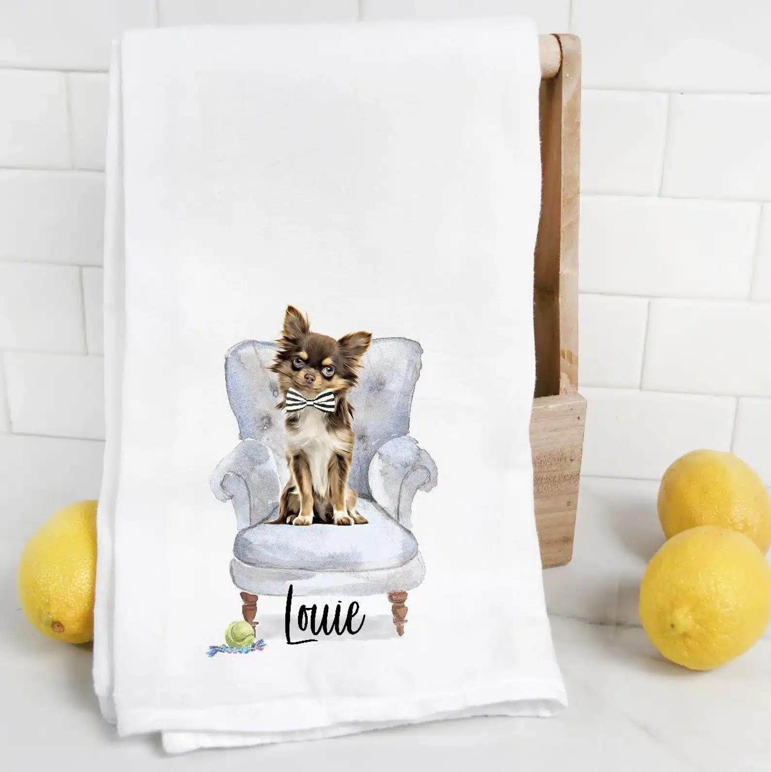 Custom Chihuahua Tea Towel Dog