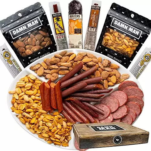 Exotic Jerky and Nuts Gift Basket for Him