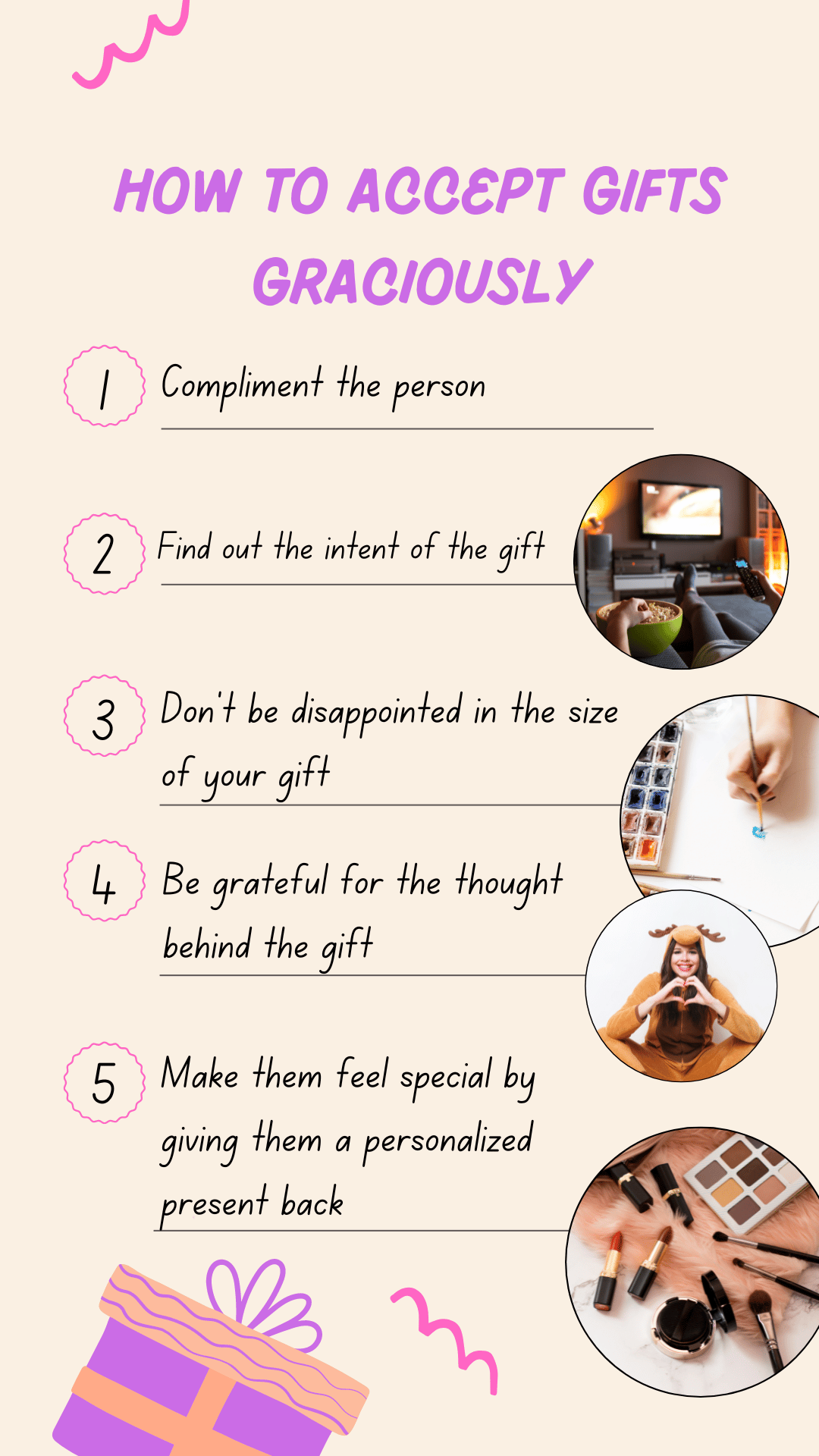 how to graciously accept a gift