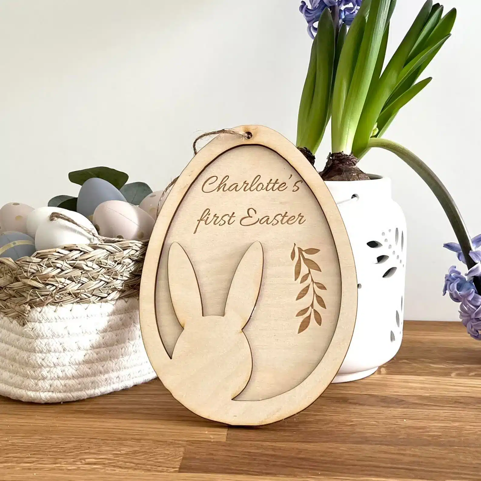 Easter Egg Wooden Decoration
