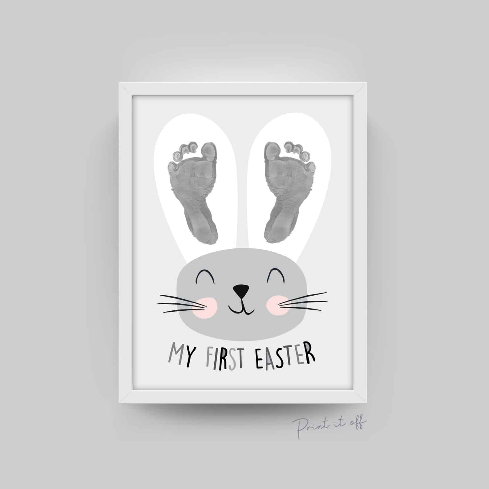 Cute Bunny Footprint Handprint Art