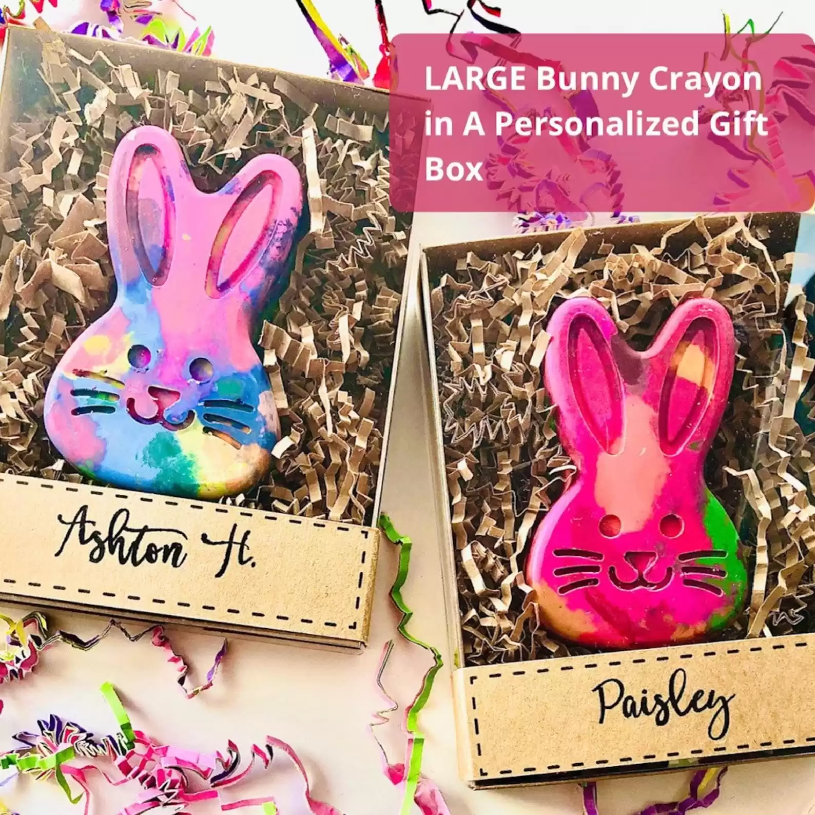 Easter Bunny Crayon Gift for Kids