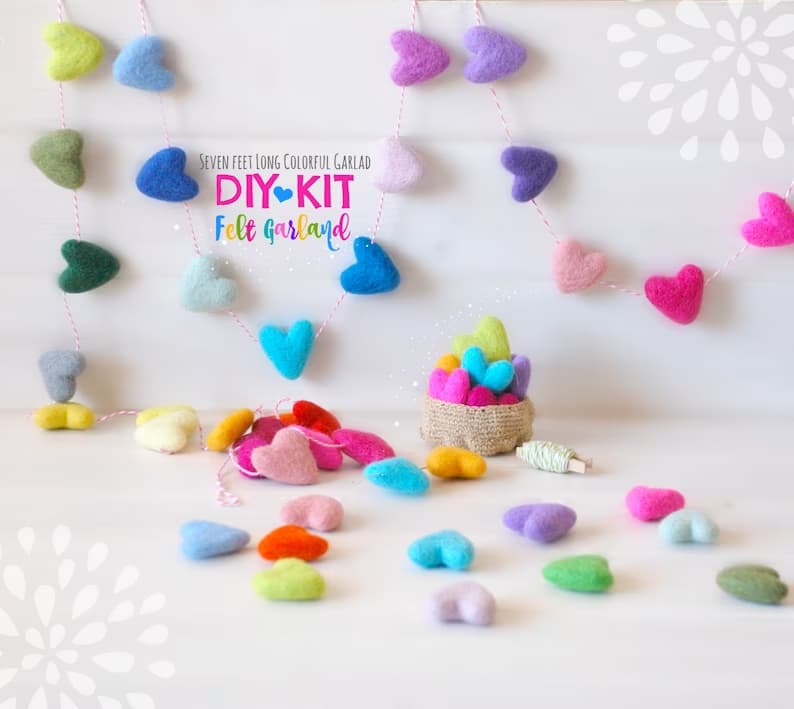 Wool Felt Hearts