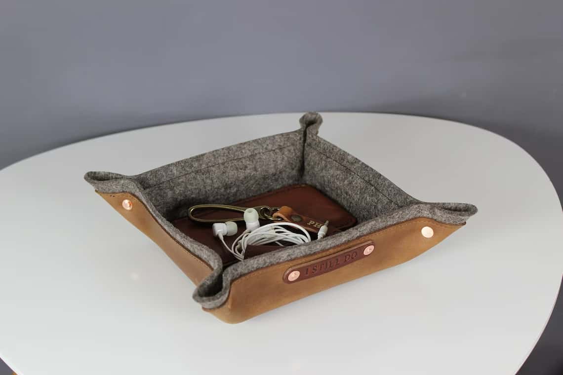Leather Valet Tray