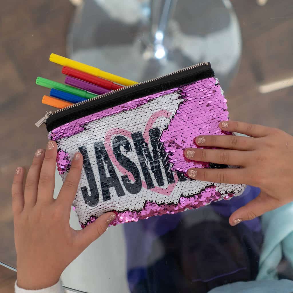 Personalized Sequin Pencil Case