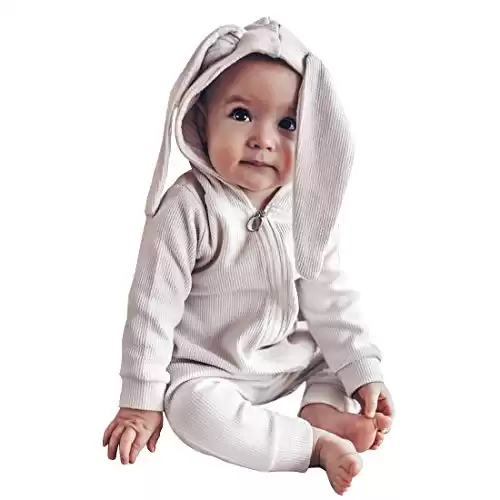 Bunny Baby Easter Romper with Zipper
