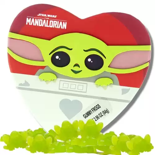 Heart Box with Frog-Shaped Gummy Candy