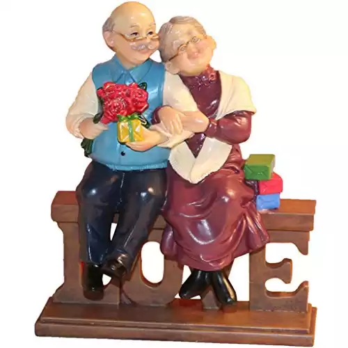 Loving Elderly Couple Collectible Figurines