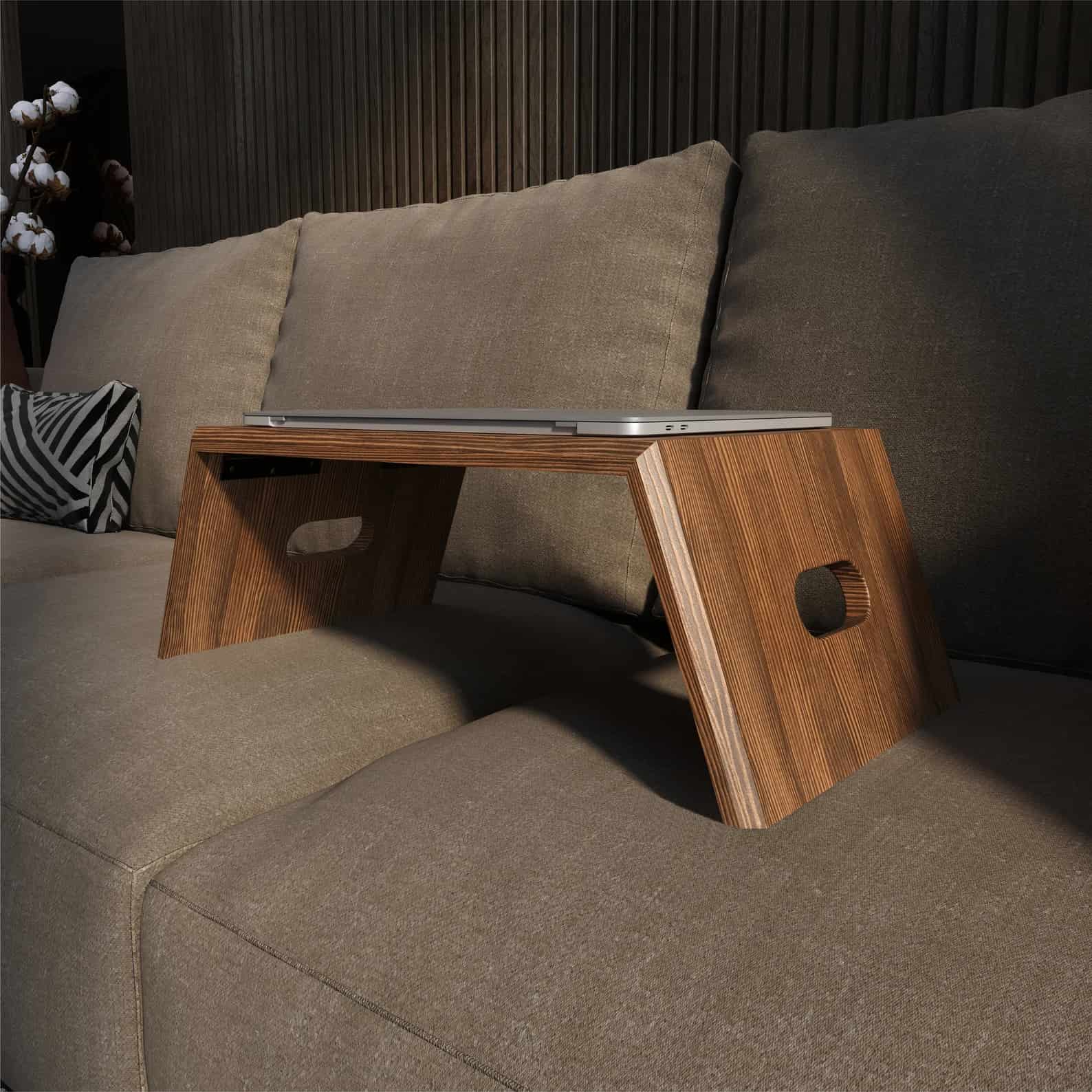 Laptop Stand Bed Tray Real Wood Portable