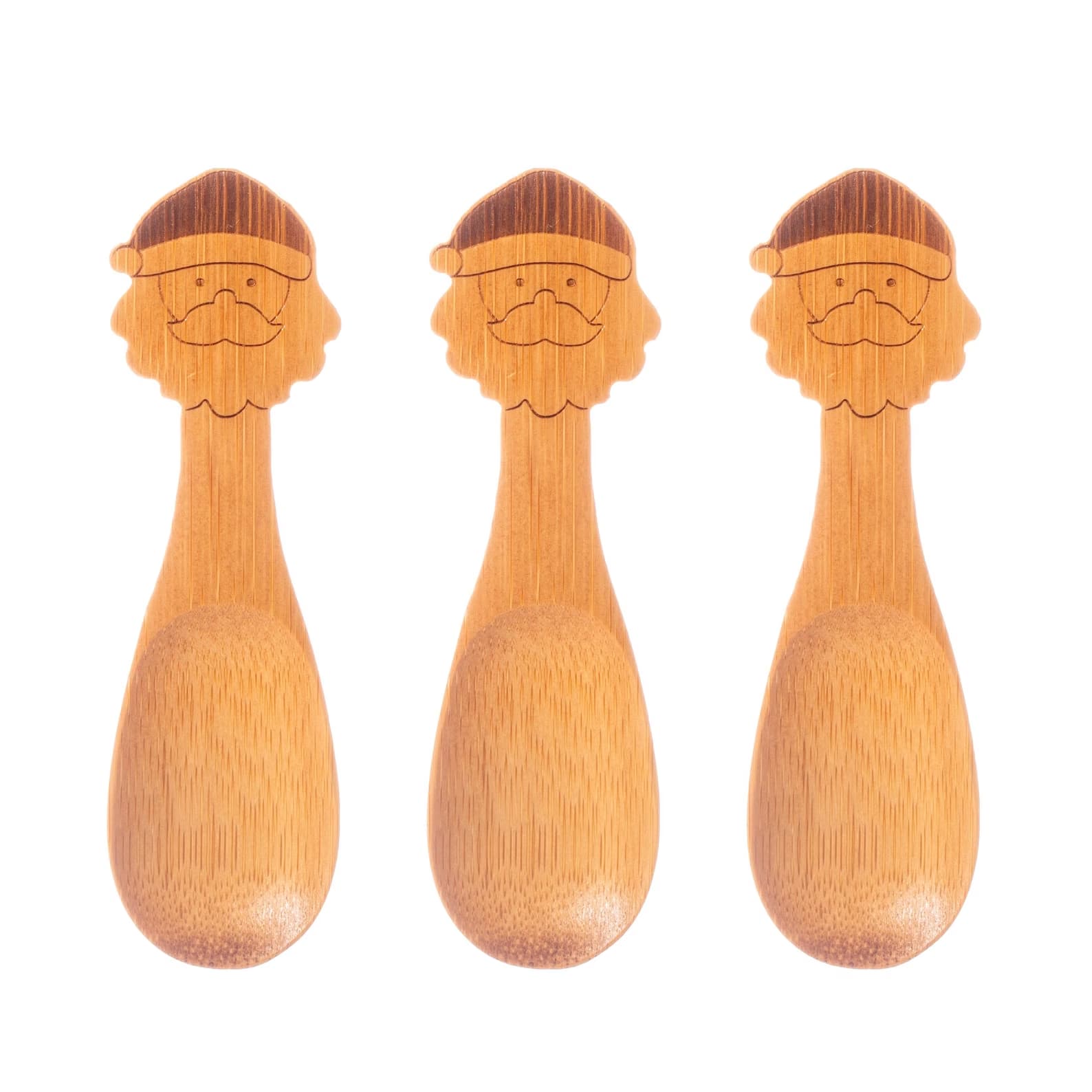 Santa Bamboo Spoons Set