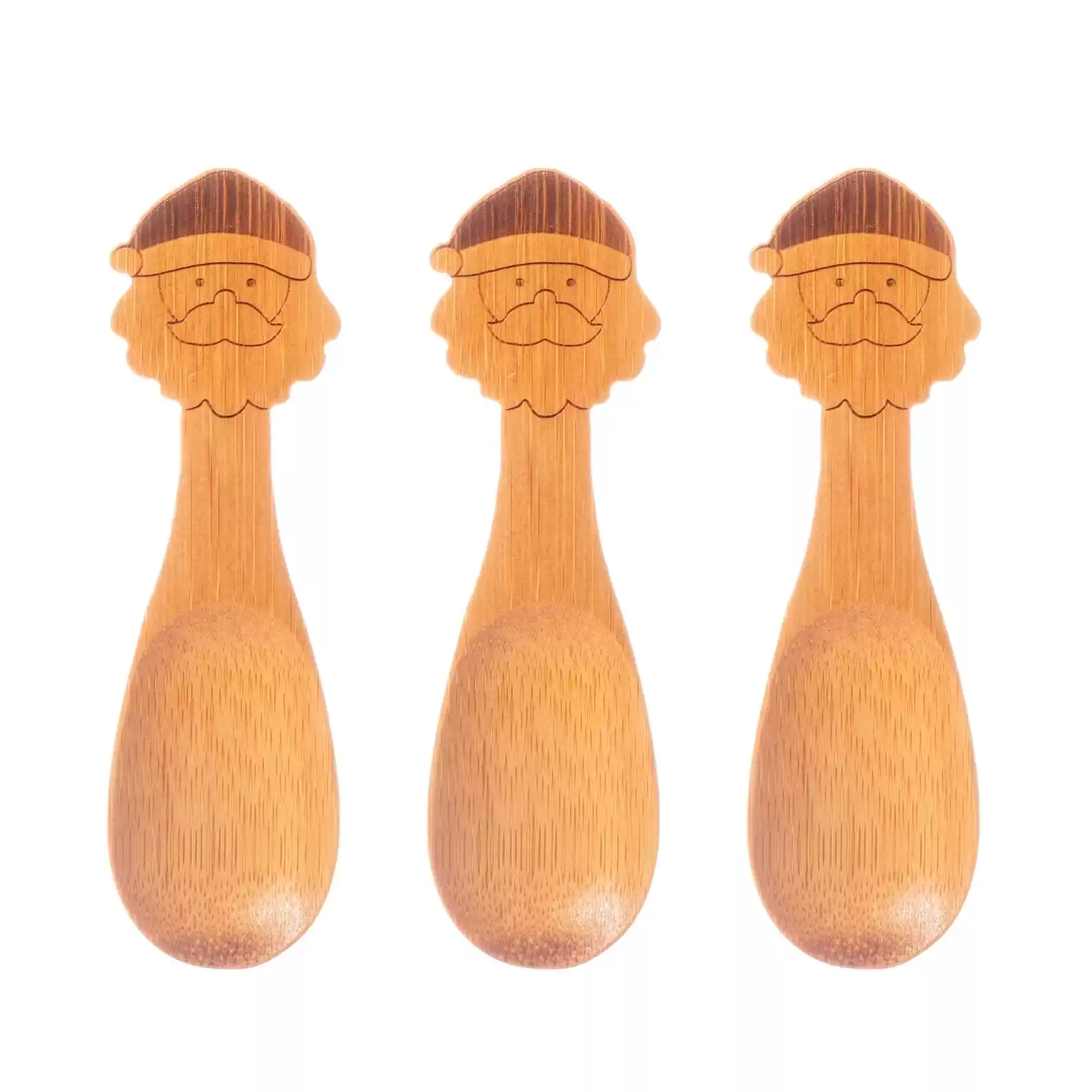 Santa Bamboo Spoons Set