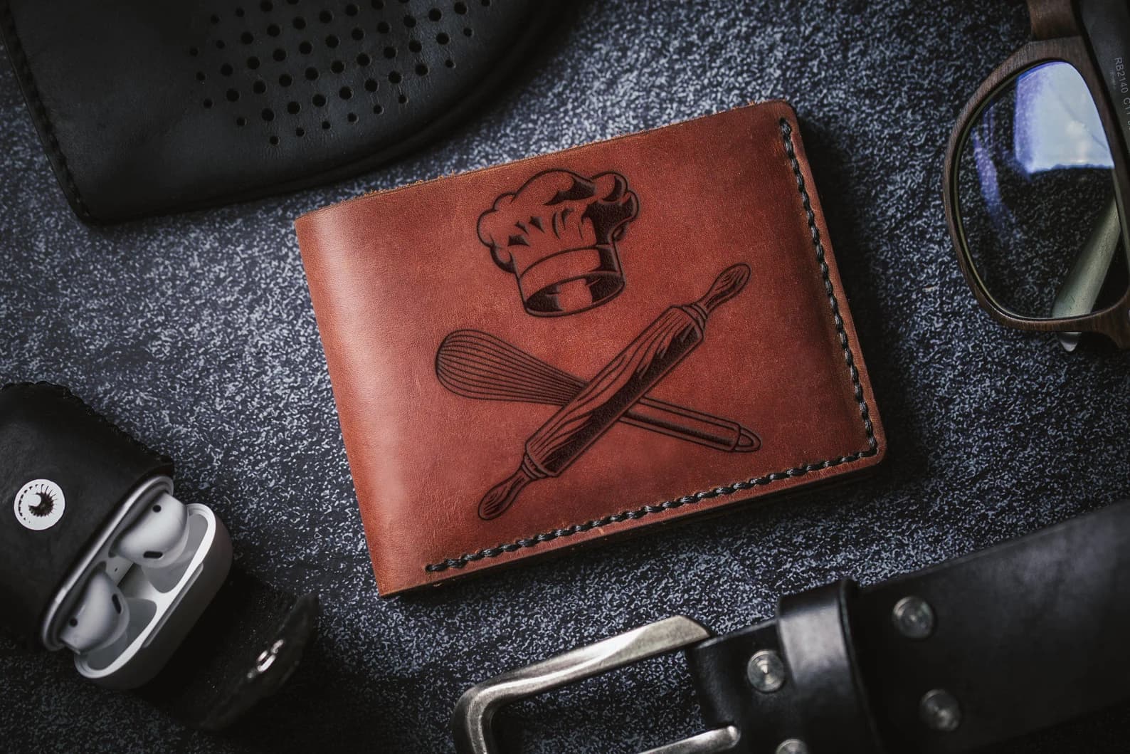 Cooking Leather Bifold Wallet
