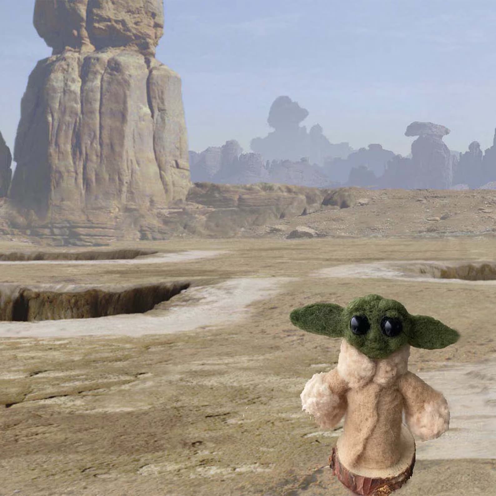 Needle Felted Baby Yoda the Child Grogu