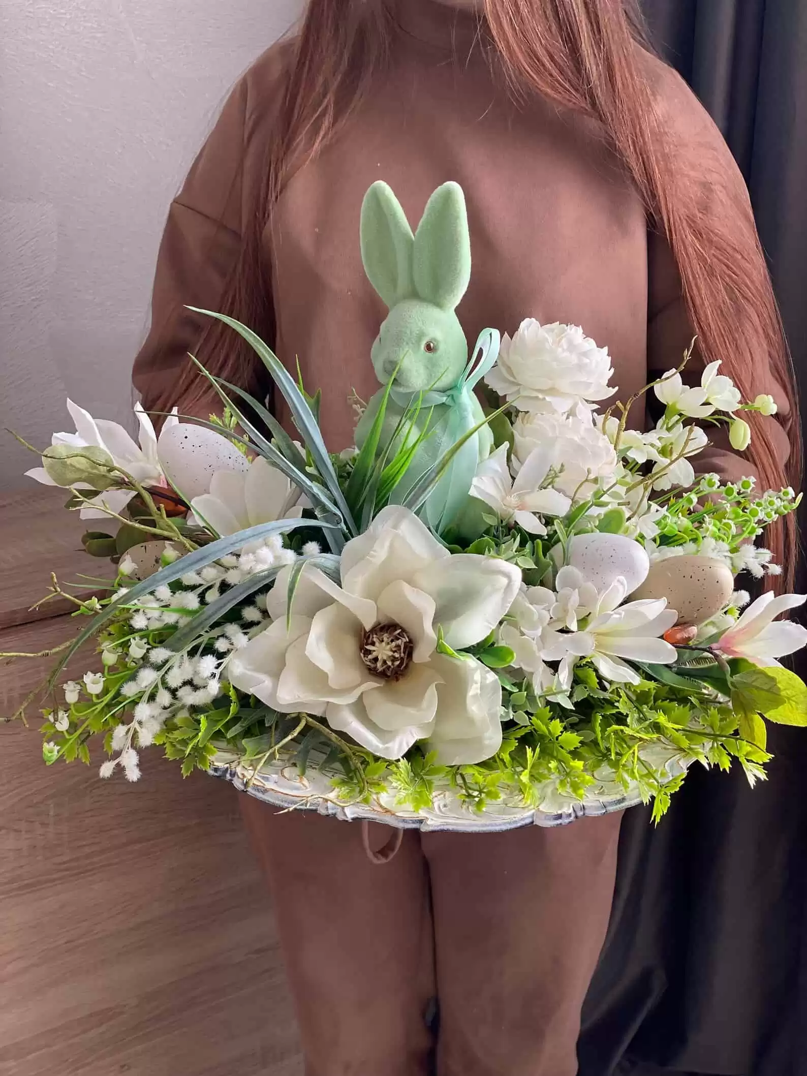 Easter Bunny in a Flower Arrangement