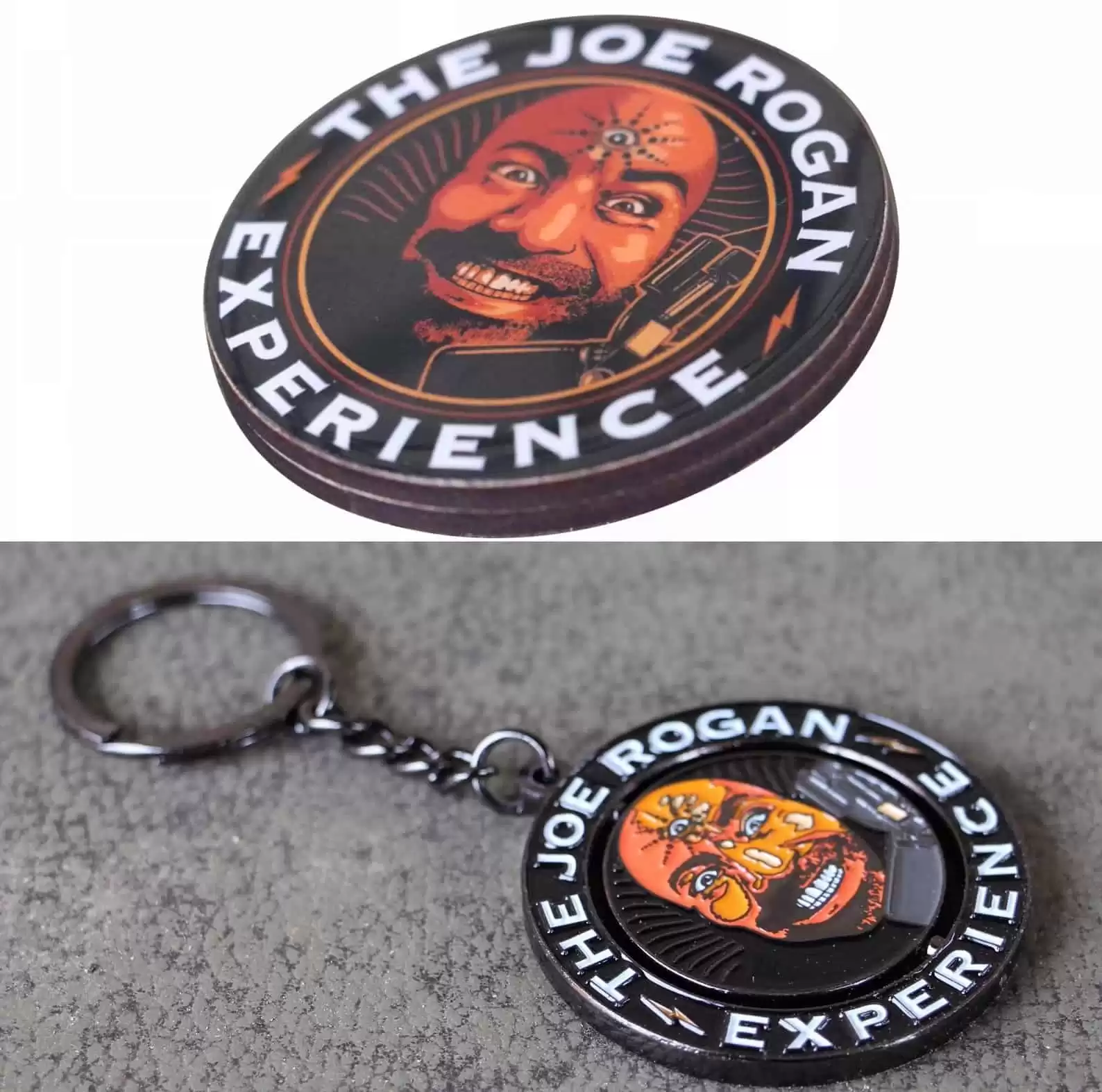 Joe Rogan Experience Refrigerator Magnet Spinning Keychain