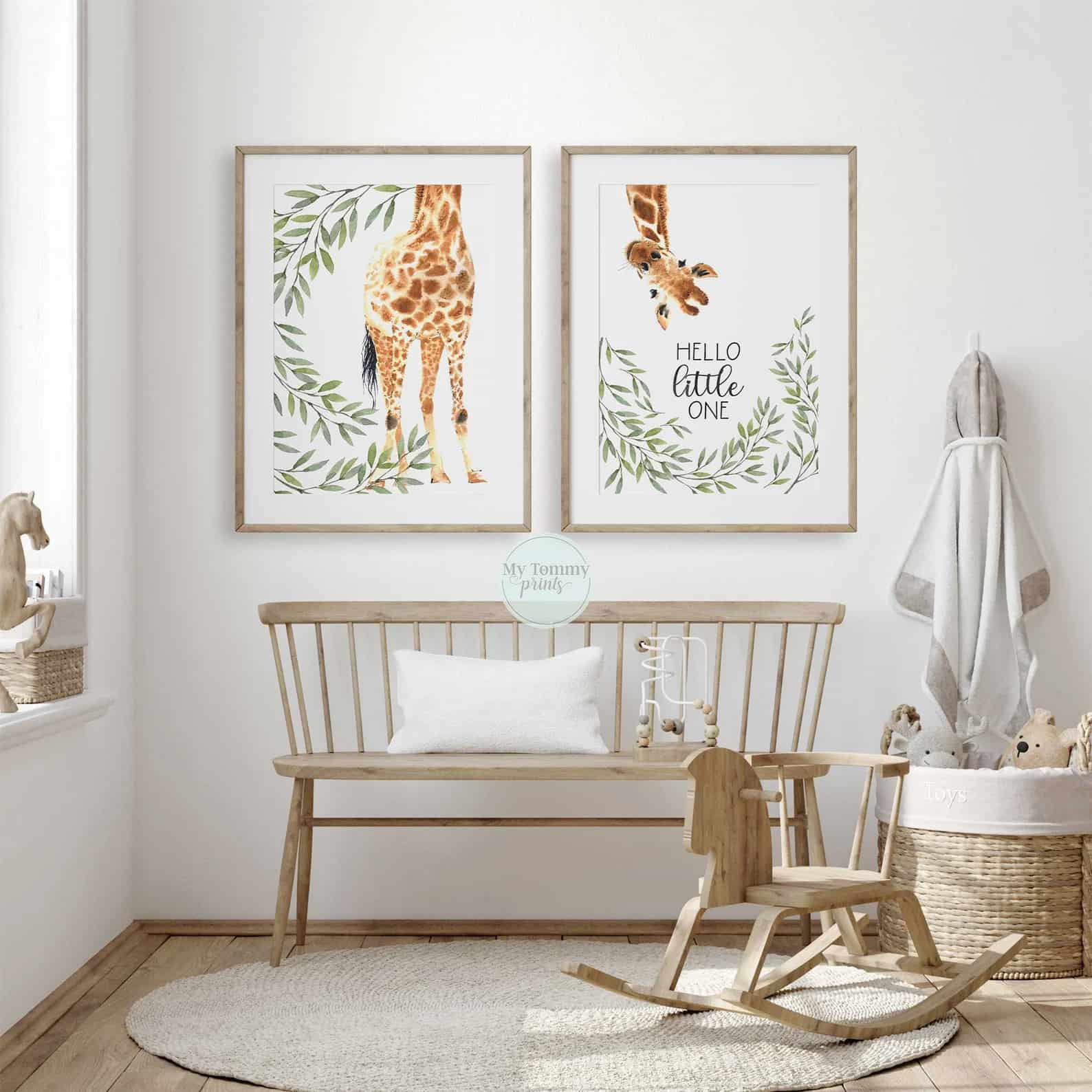 Giraffe Prints Nursery Decor