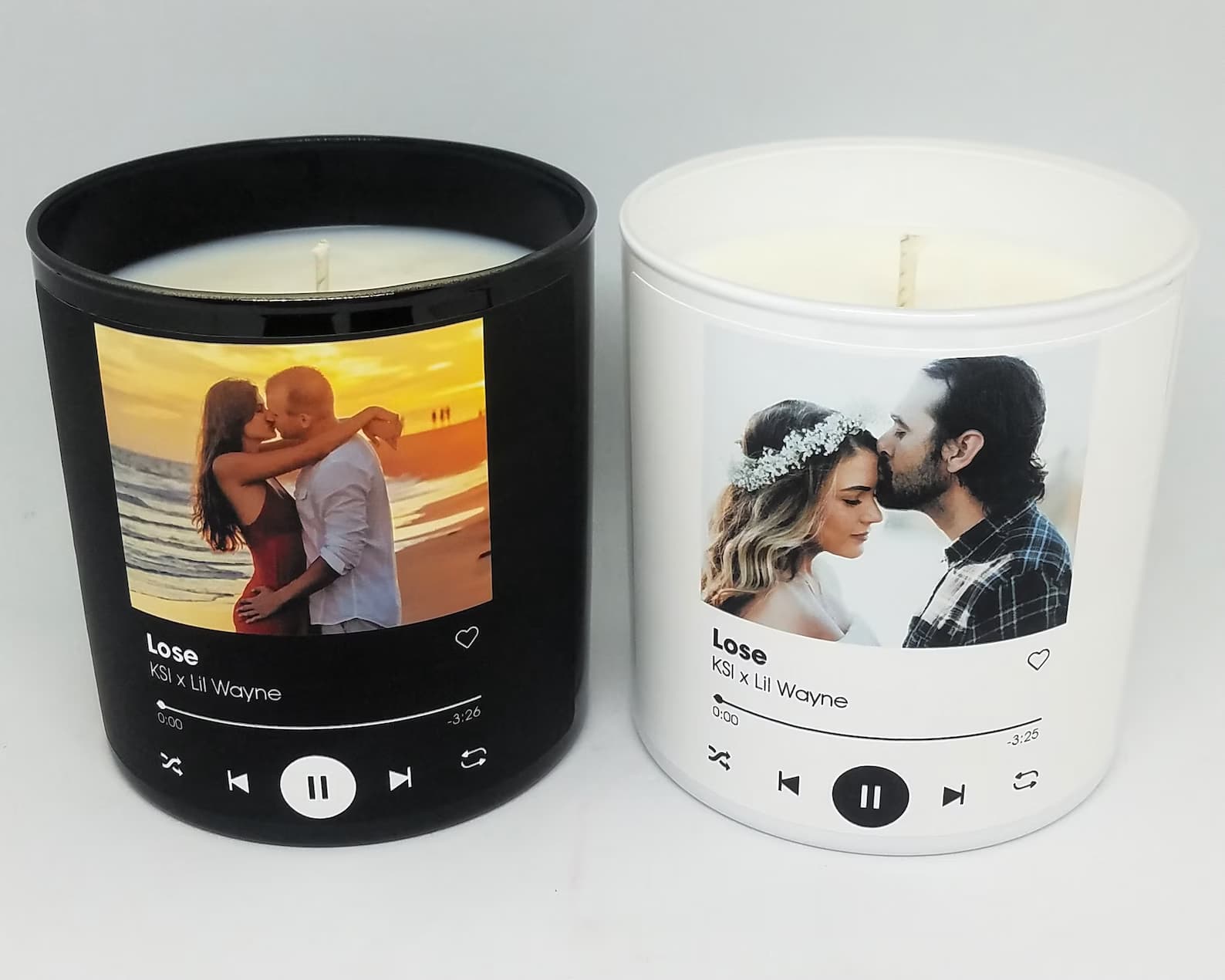 Custom Song AND Photo Candle