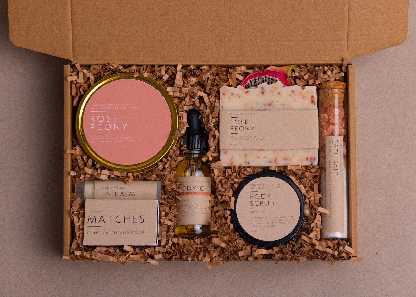 Rose Peony Bath & Beauty Box Spa Gift Set