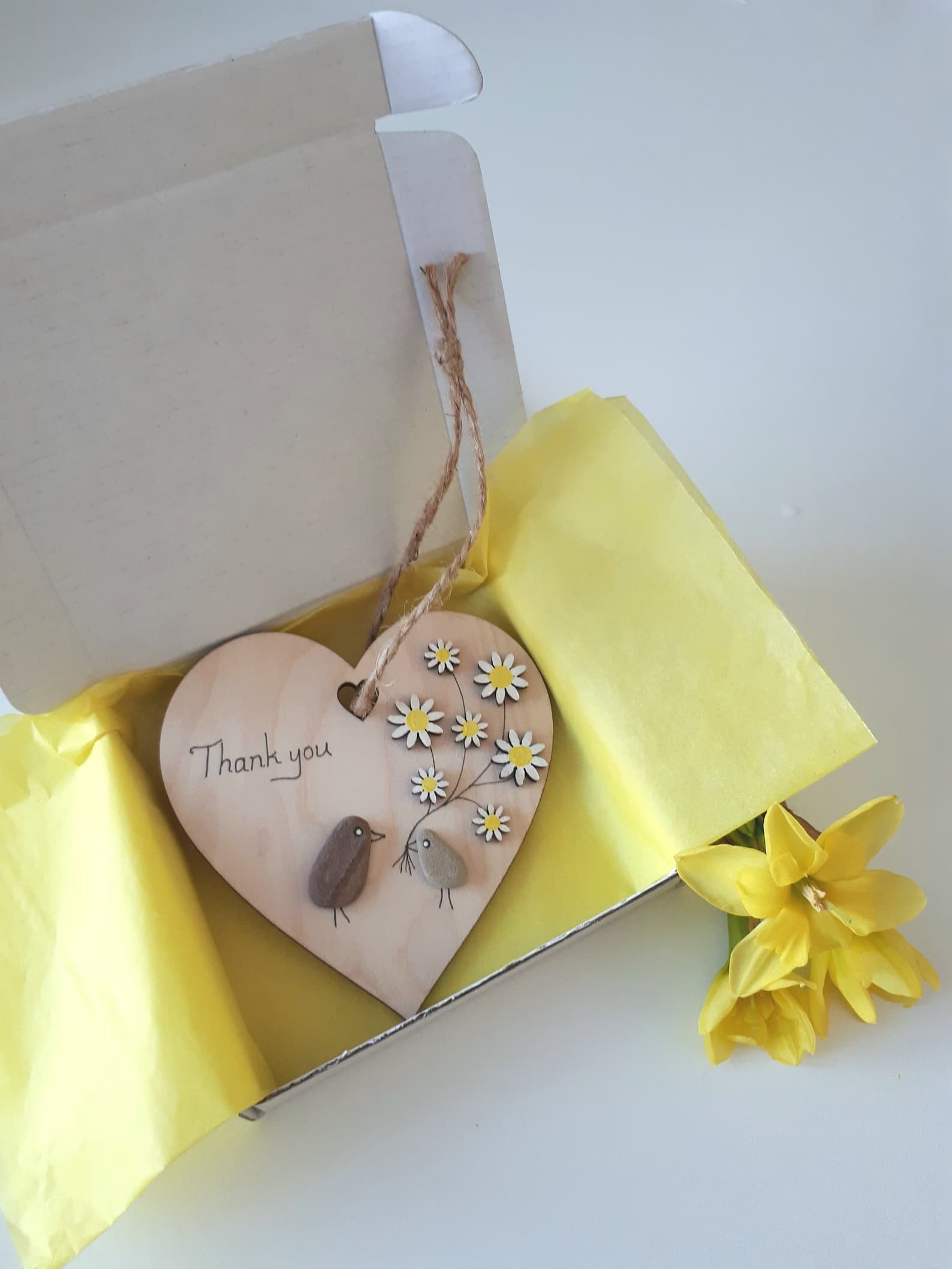 Thank You Wooden Heart Decorations